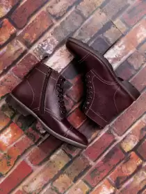 Men Leather Flat Boots