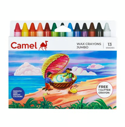 Camel Jumbo Wax Crayons (Multicolour)