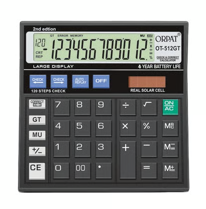 Orpat 12 Digit Calculator (Black)