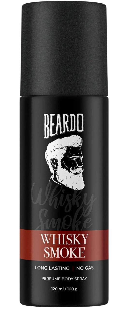 BEARDO Whisky Smoke Perfume Body Spray| No Gas | Long Lasting Deodorant Spray - For Men