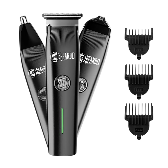 Click to see full view Beardo Ape-X Prime 3-in-1 Multipurpose Trimmer for Men & Beardo Multipurpose I Blade Trimmer & Shaver for Beard, Body, Hair & Groin & BEARDO Styling Gun Ultra Compact Hair Dryer