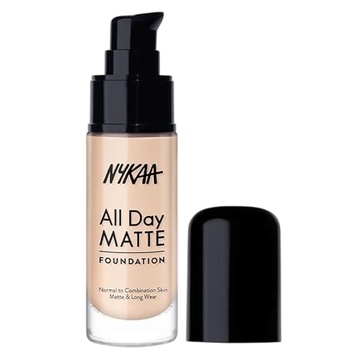 Nykaa All Day Matte Long Wear Liquid Foundation For Normal To Combination Skin - Cashew 03