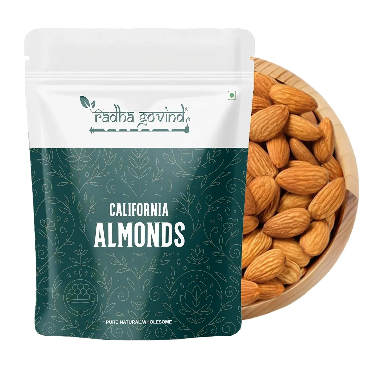 Radha Govind 100% Pure California Almonds 500gm