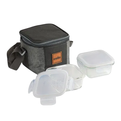 Cello Glassy Square Lunch Box